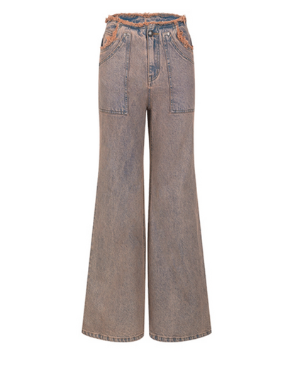 Retro Wash Raw Straight Jeans