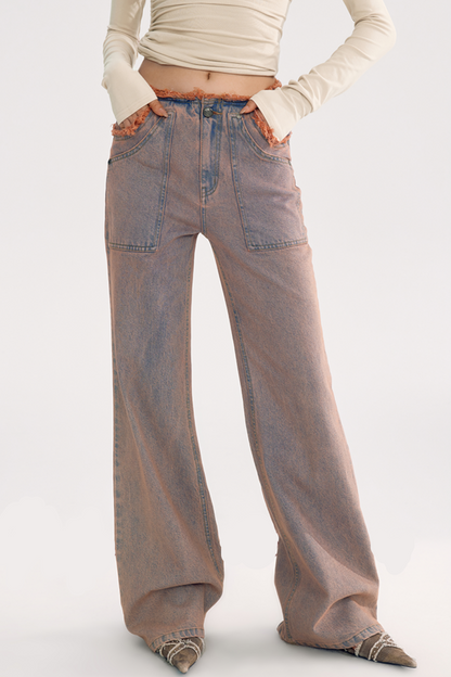 Retro Wash Raw Straight Jeans