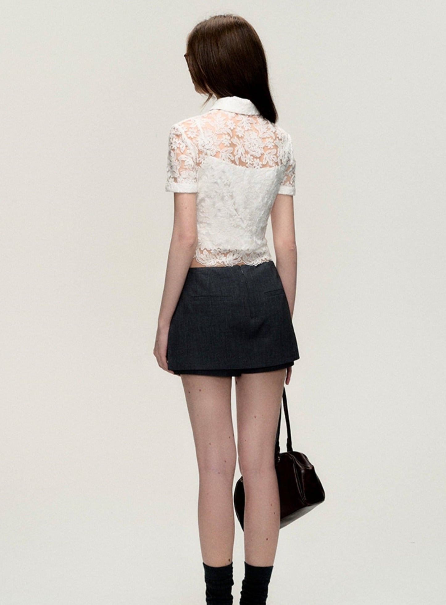 Lace Sequined Fashion Shirt