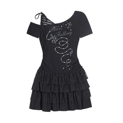 Patchwork Slash Dress