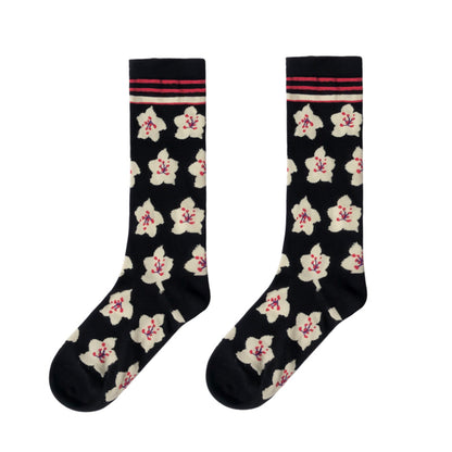 Cherry Blossom Jacquard Socks