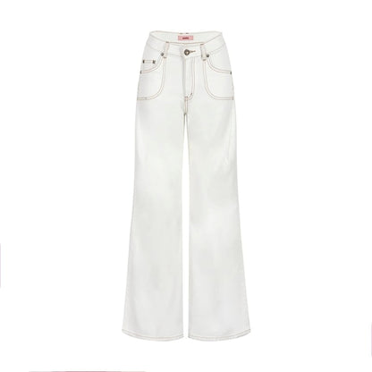 Wide-Leg Denim Pants