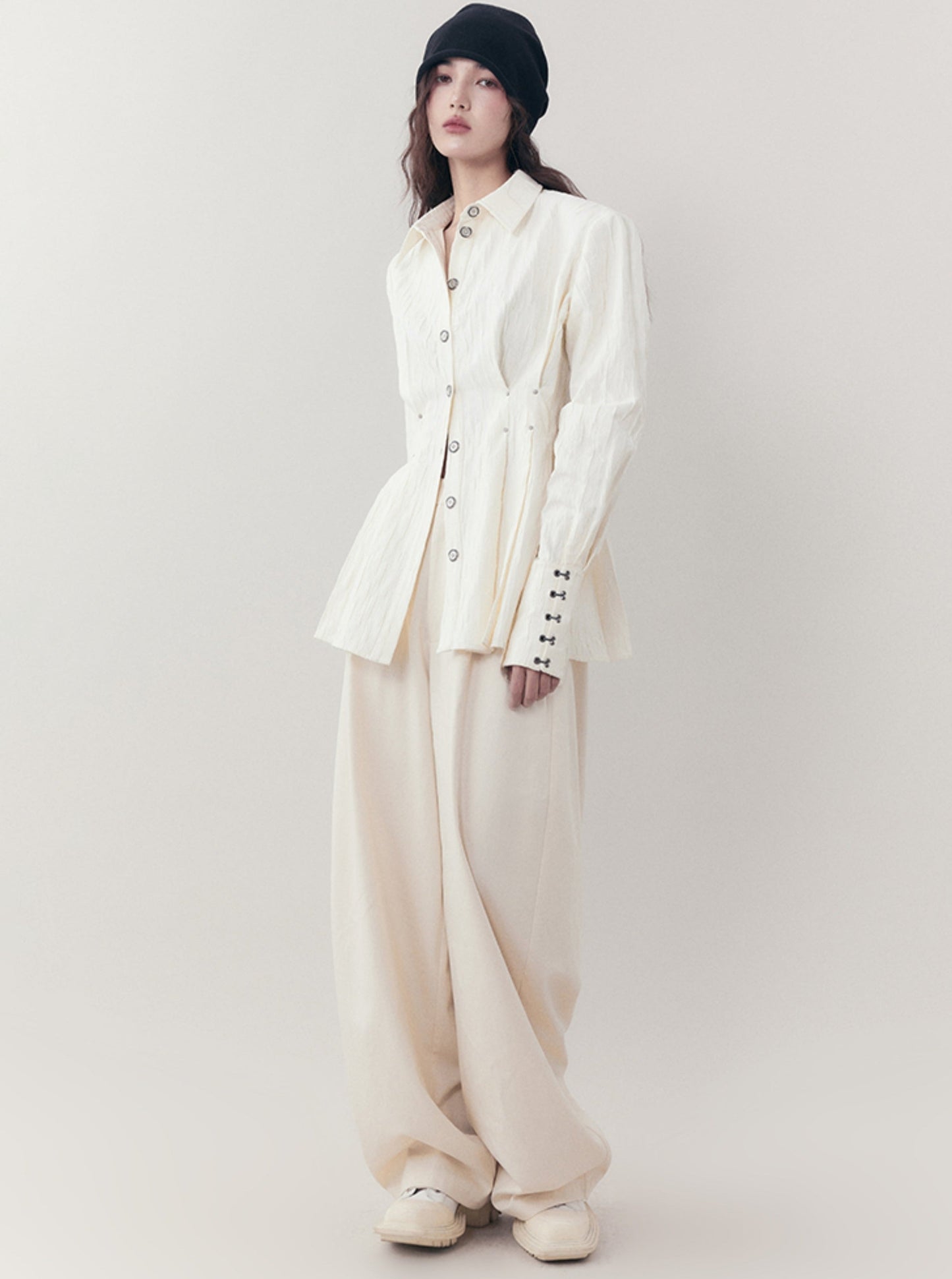 Chinese Style Genesis Pleated Shirt