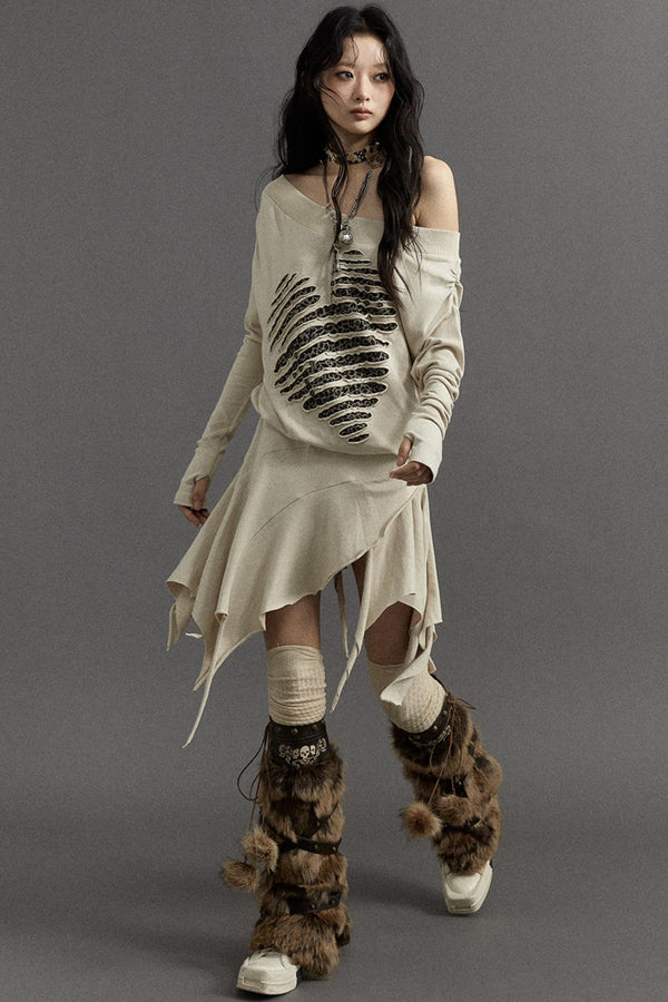 Punk One-Shoulder Long Dress