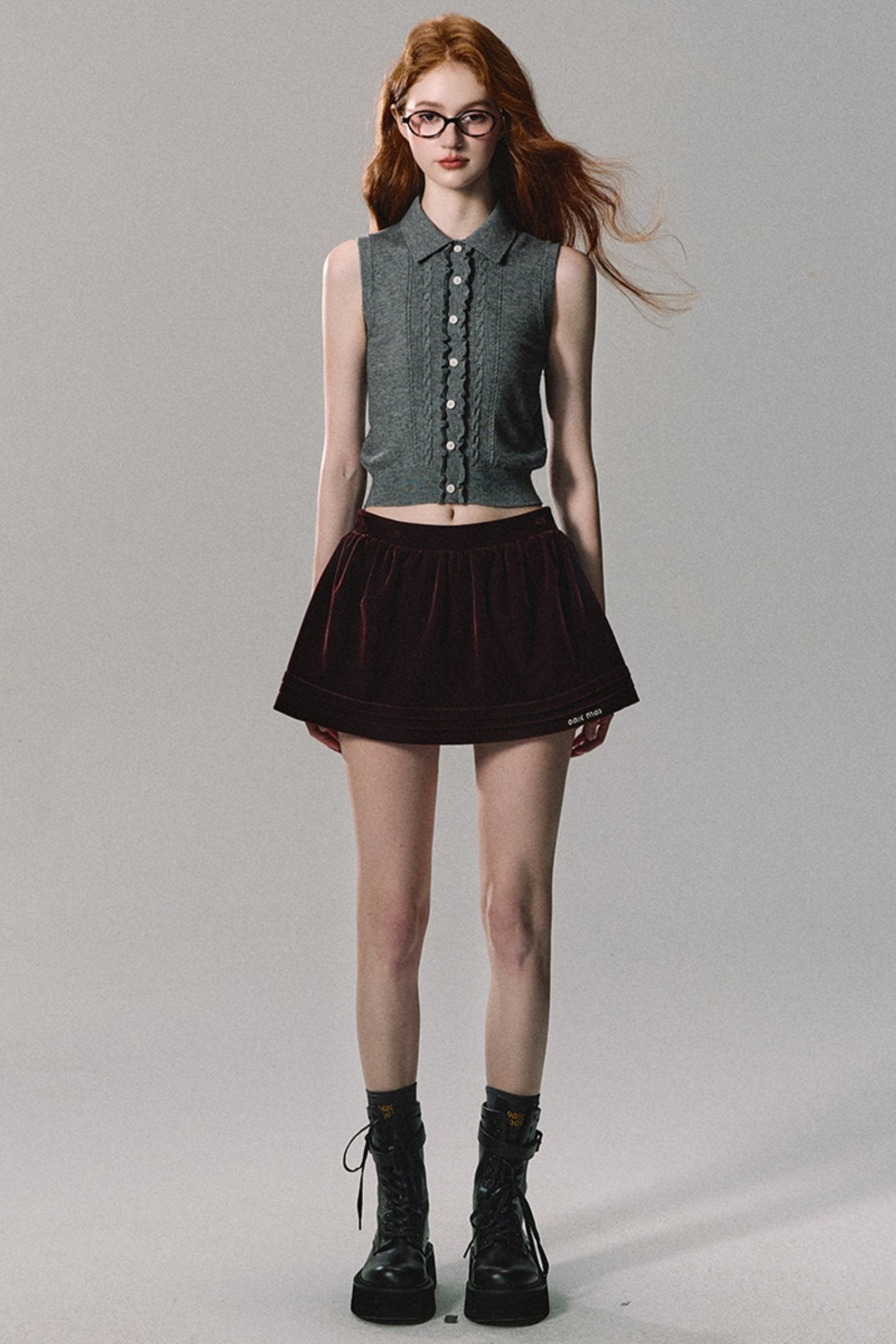 Ancola Red Velvet Heavy Industries Skirt