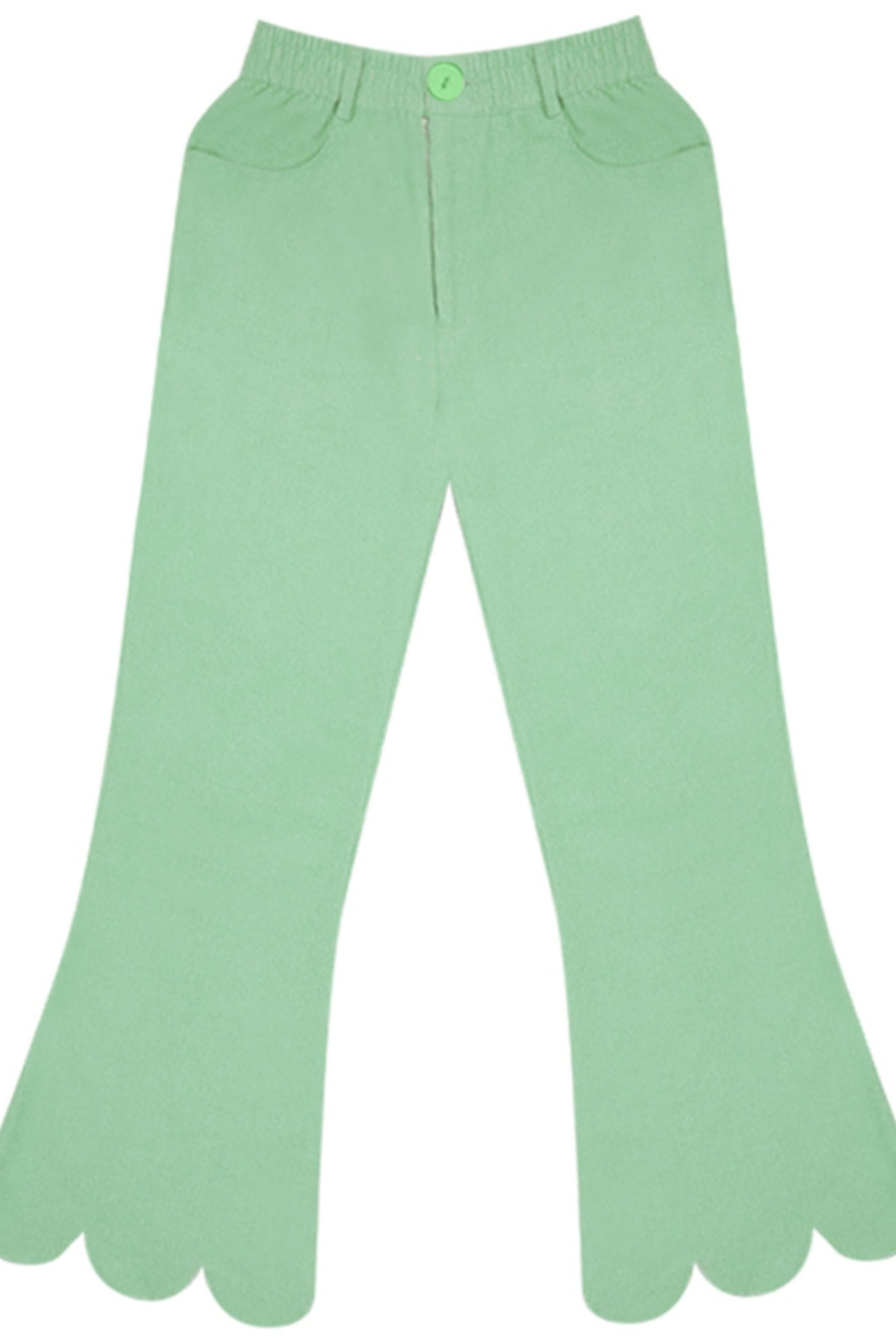 Petal Hem Flared Pants