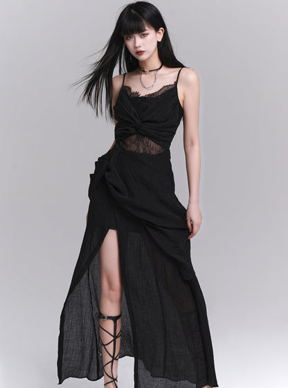 Chic Black Slip Dress