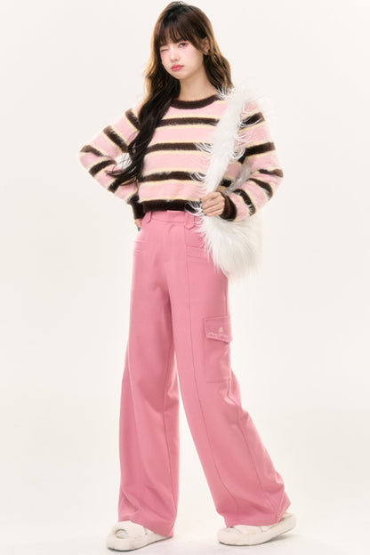 Cozy Pink Faux Fur Sweater