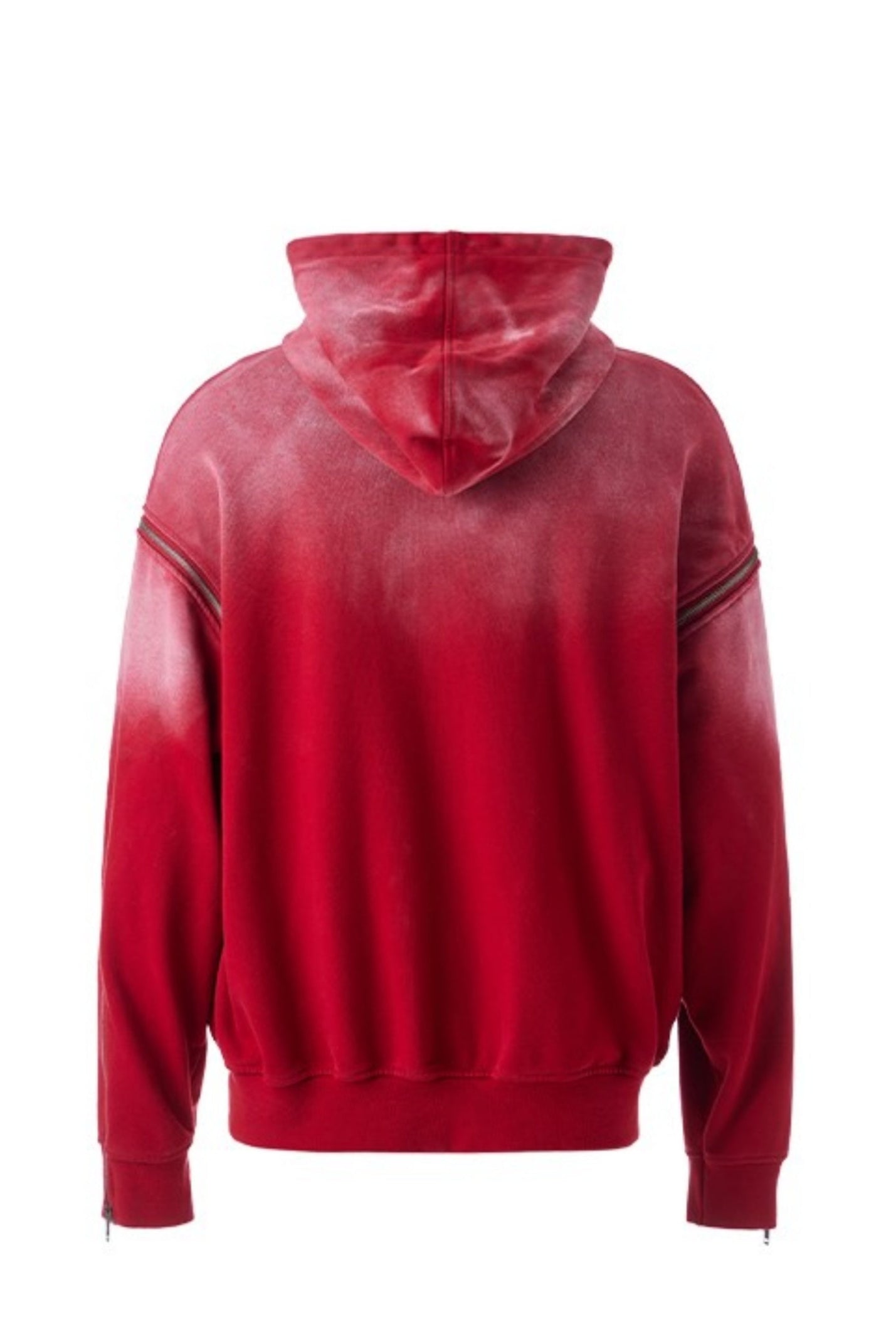 Red Distressed Baggy Hoodie