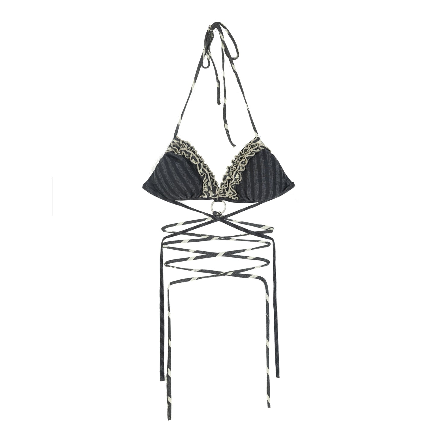 Wrinkled Ruffled Bikini