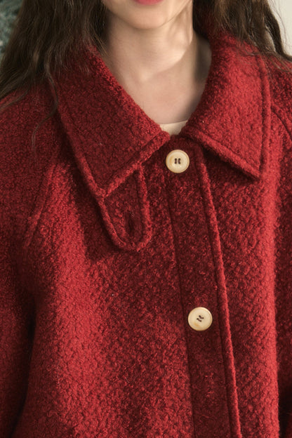 Lazy Wool Raglan Sleeve Coat