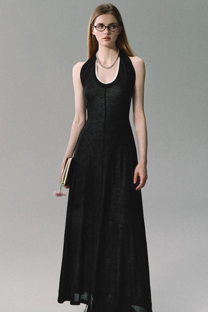 Nile Gardens Black Maxi Dress