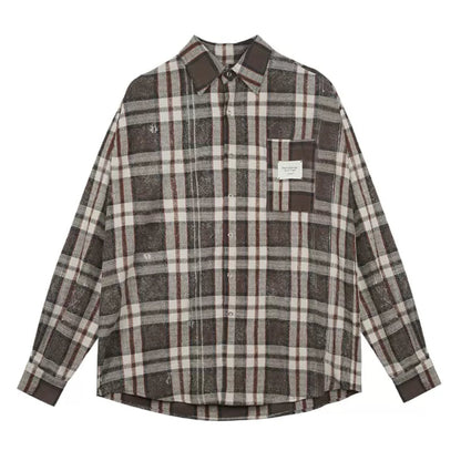 Brown Checkered Casual Shirt Set-Up