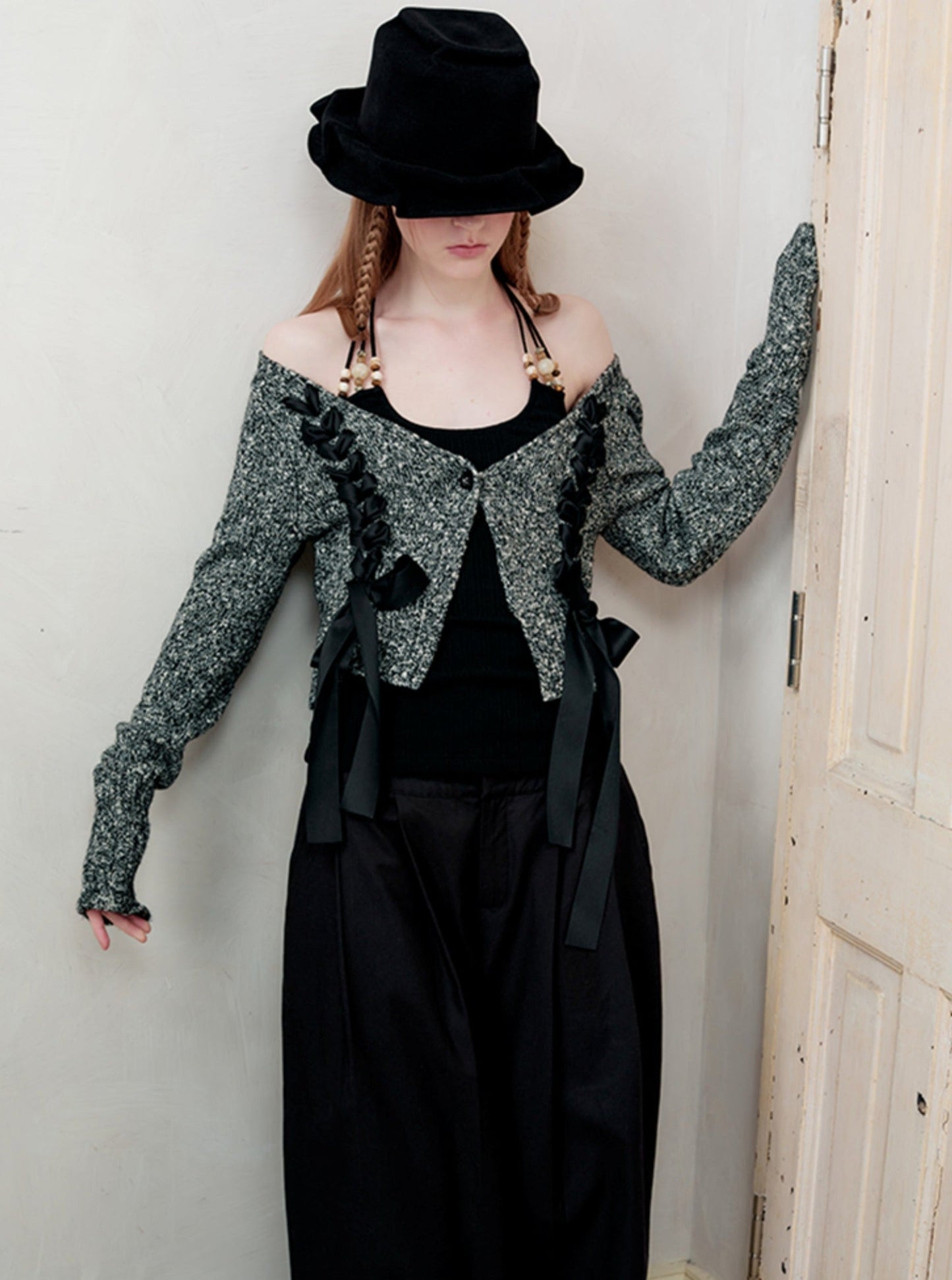 V-Neck Knitted Cardigan Jacket