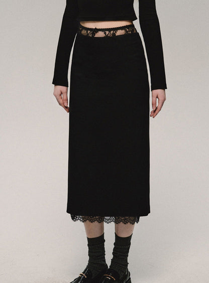 Low Rise Straight Skirt