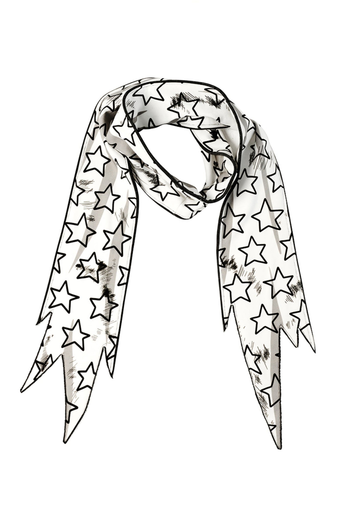 Star Graphic Knit Scarf