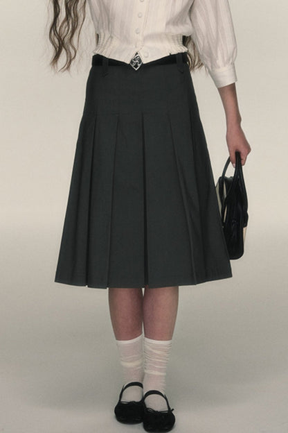 French High-Waist Quarter Skirt