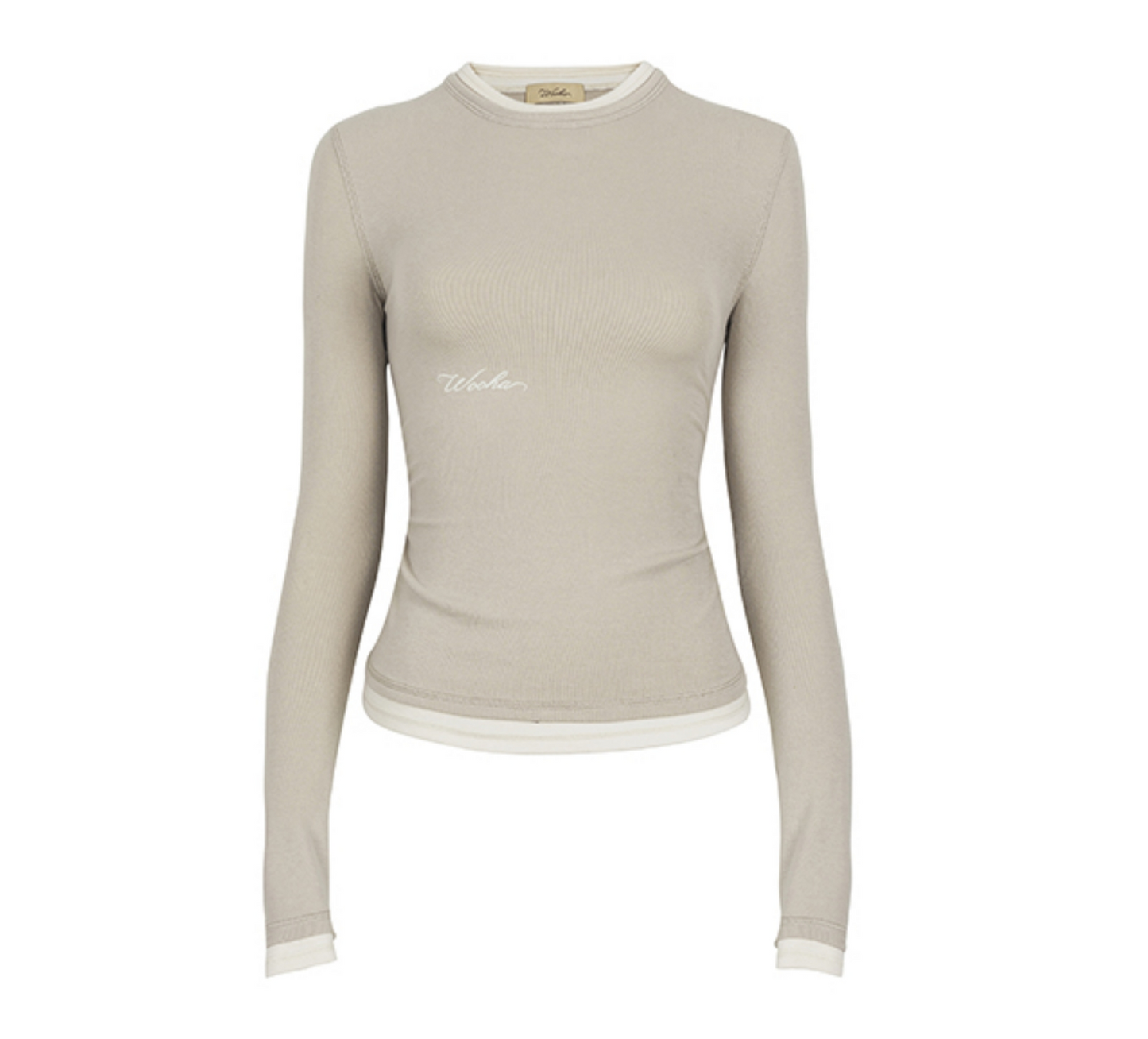 Layered Round Neck Slim Knit Top