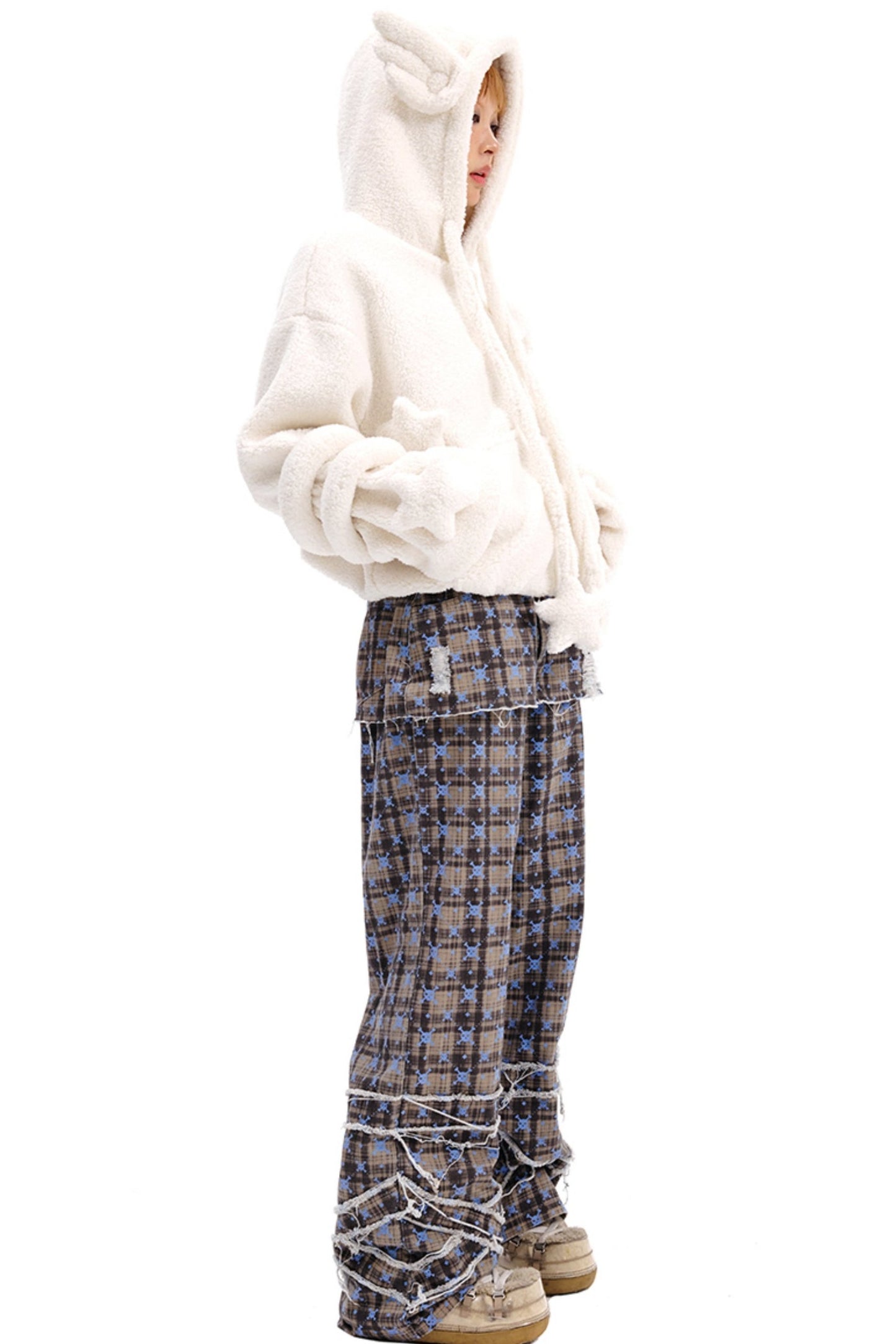 Skull Checkered Hakama Pants