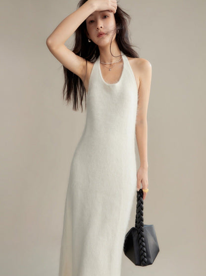 pullover sweater halterneck dress set