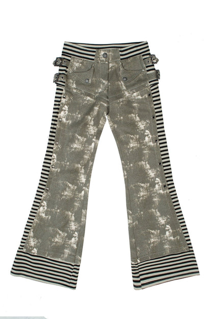 Low-Rise Straight-Leg Punk Pants