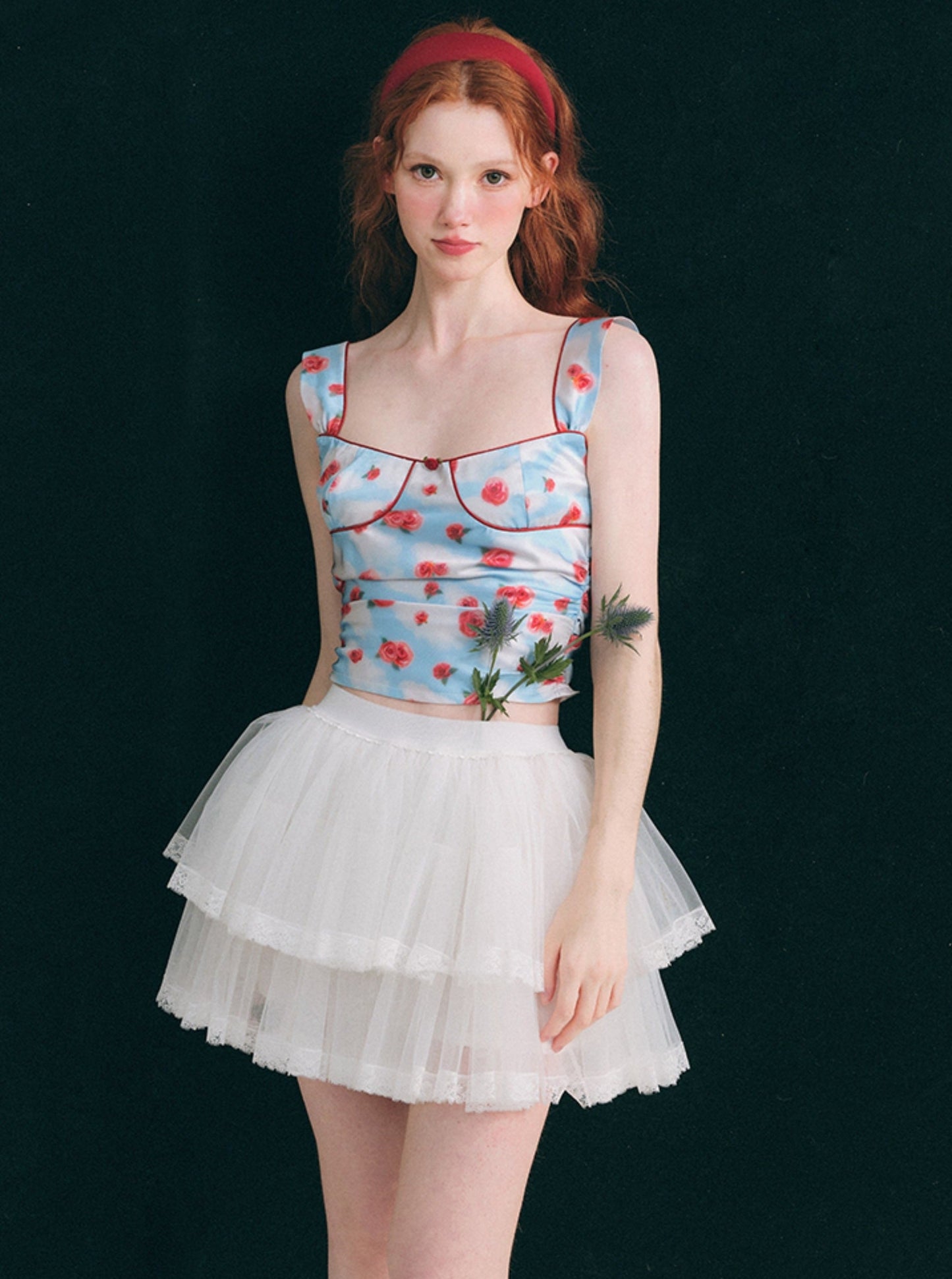 Sky Rosie Original Floral Suspender Skirt Set-Up