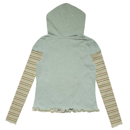 Green Devil Horns Hoodie Top