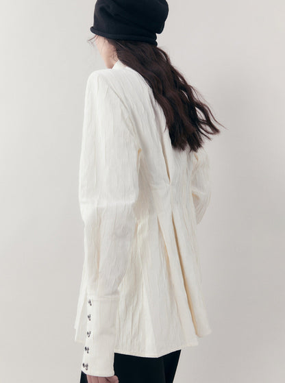 Chinese Style Genesis Pleated Shirt