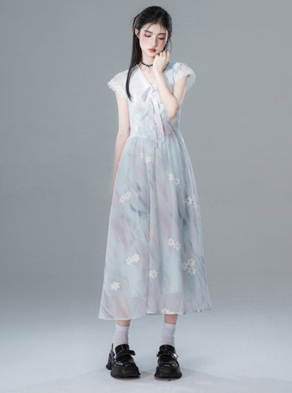 Sea Blue Transparent Cat Ear Dress