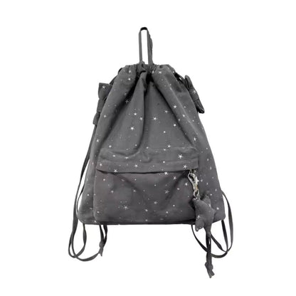 Silver Stars Drawstring Backpack