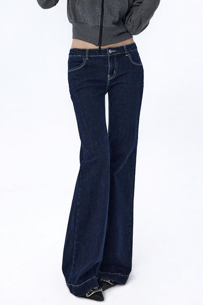 Embroidered Mid-Rise Bootcut Jeans