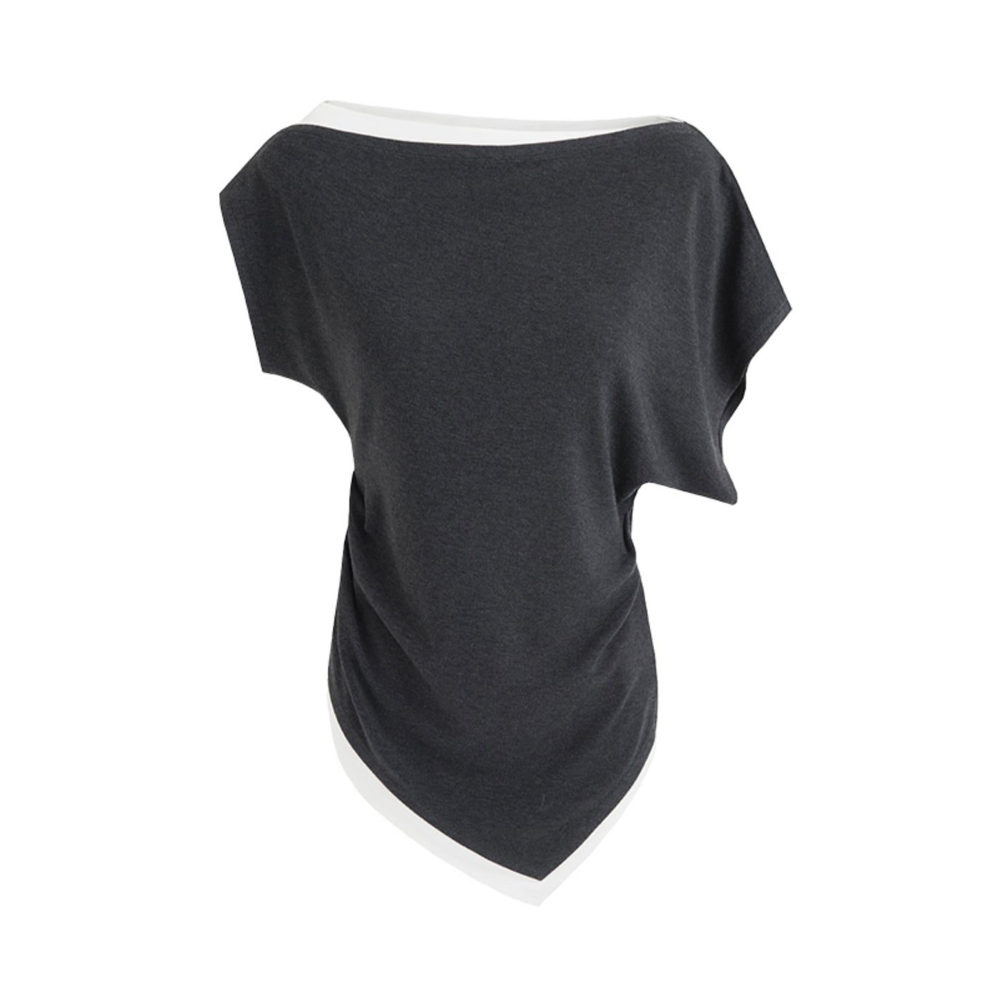 Irregular Hem Strapless Knit Top