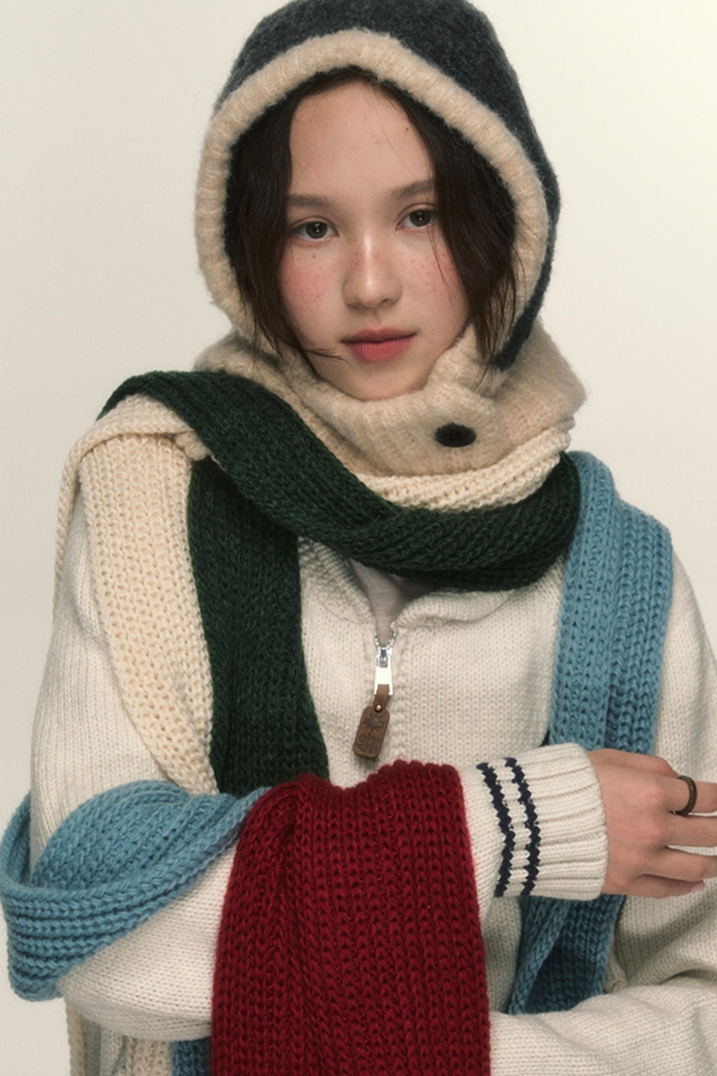 Snowman Logo Knit Scarf