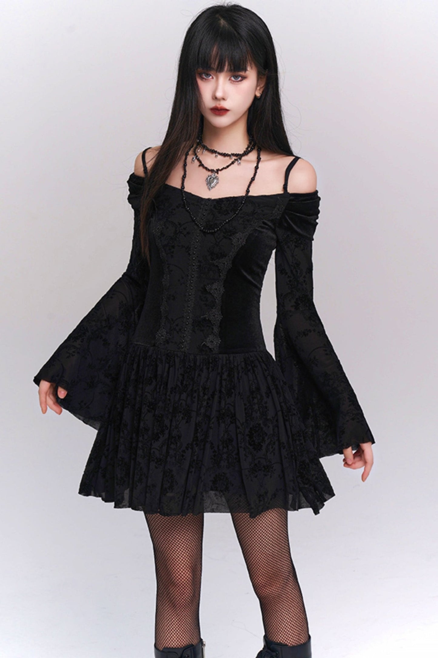 Halloween Gothic Shoulder Dress