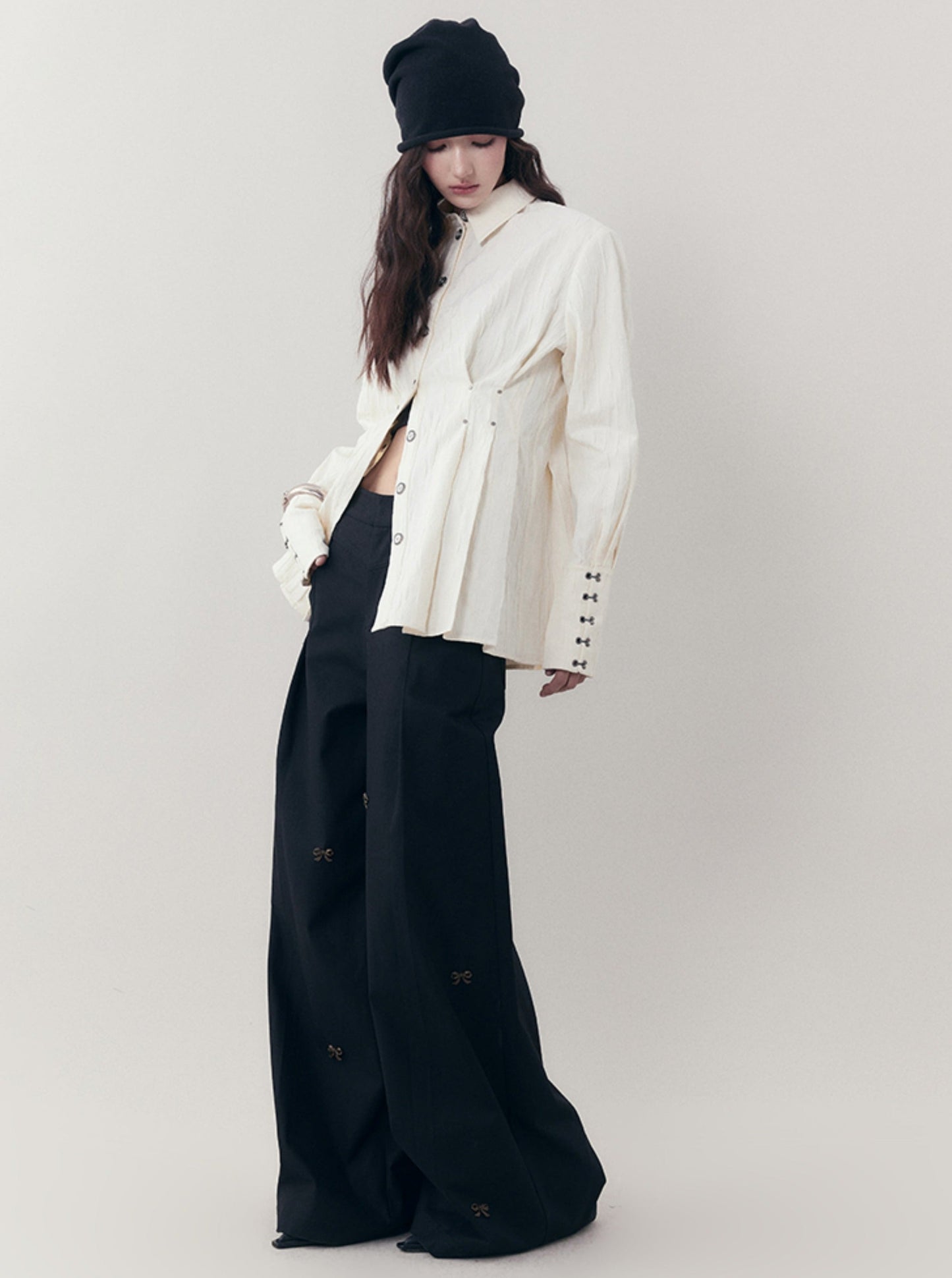 Chinese Style Genesis Pleated Shirt