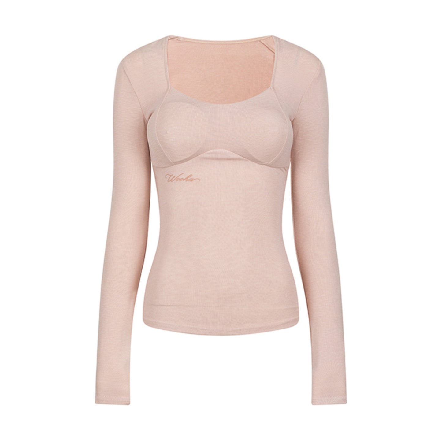 Slim Fit Padded U-Neck Top