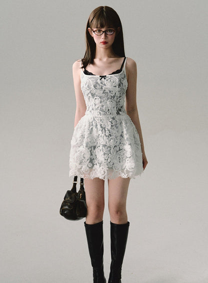 Three-dimensional Embroidery Slip Dress