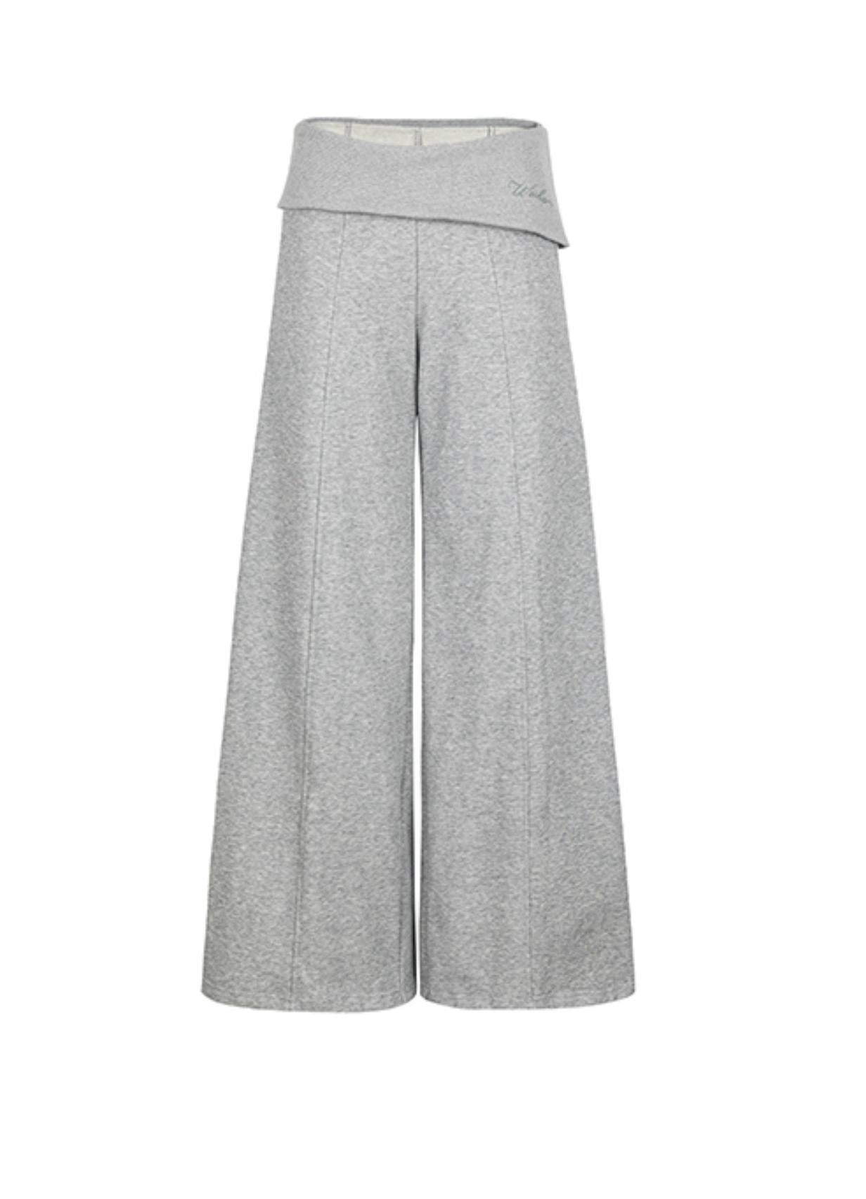 High-Waist Knit Wide Pants