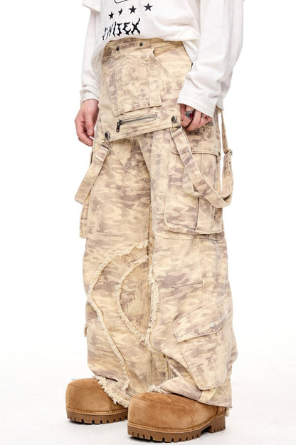 Camouflage Multi-Pocket Cargo Overalls