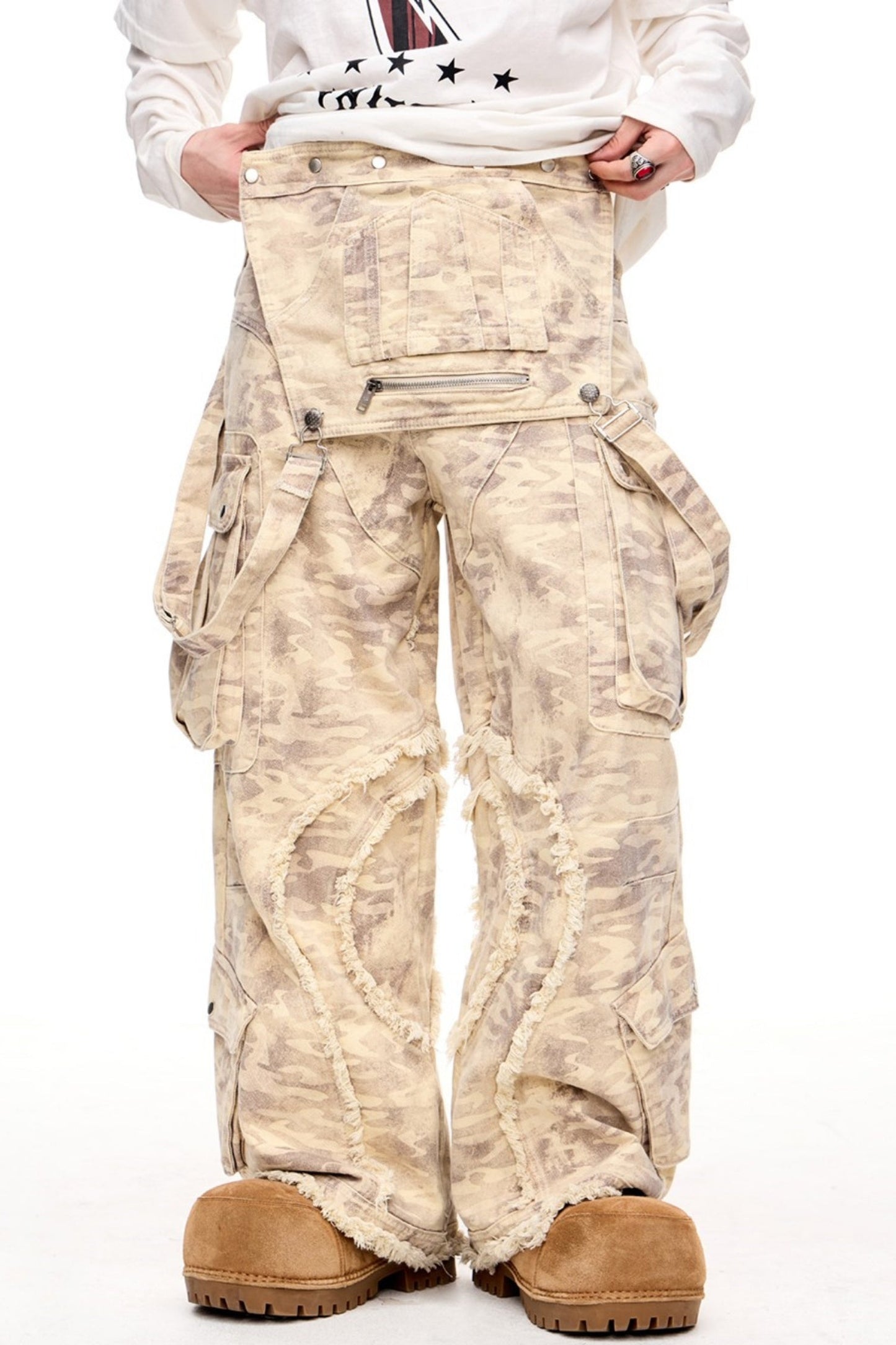 Camouflage Multi-Pocket Cargo Overalls