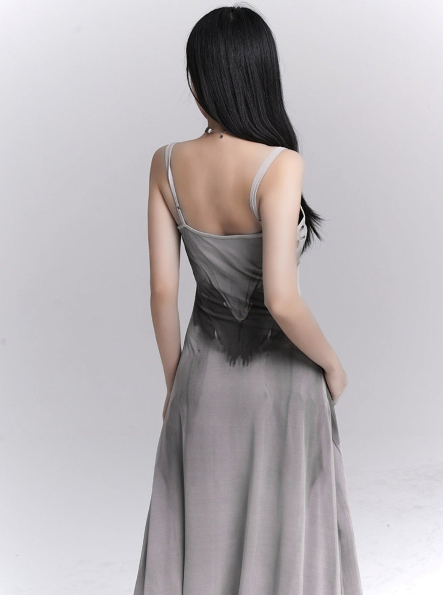 Gray Slip Niche Designer Dress