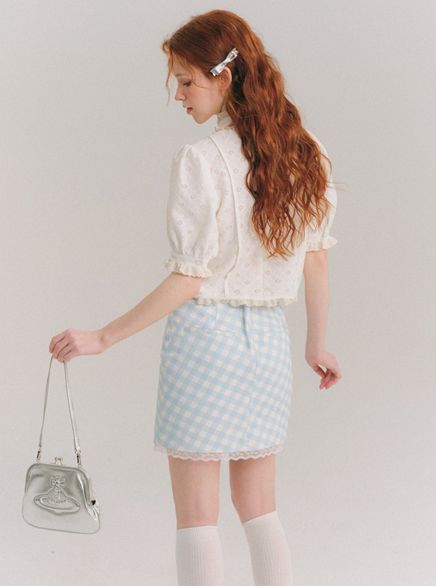 Galaxy Ocean Tulip Plaid Wrap Skirt