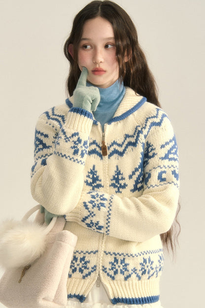 Nordic Fair Isle Knit Cardigan