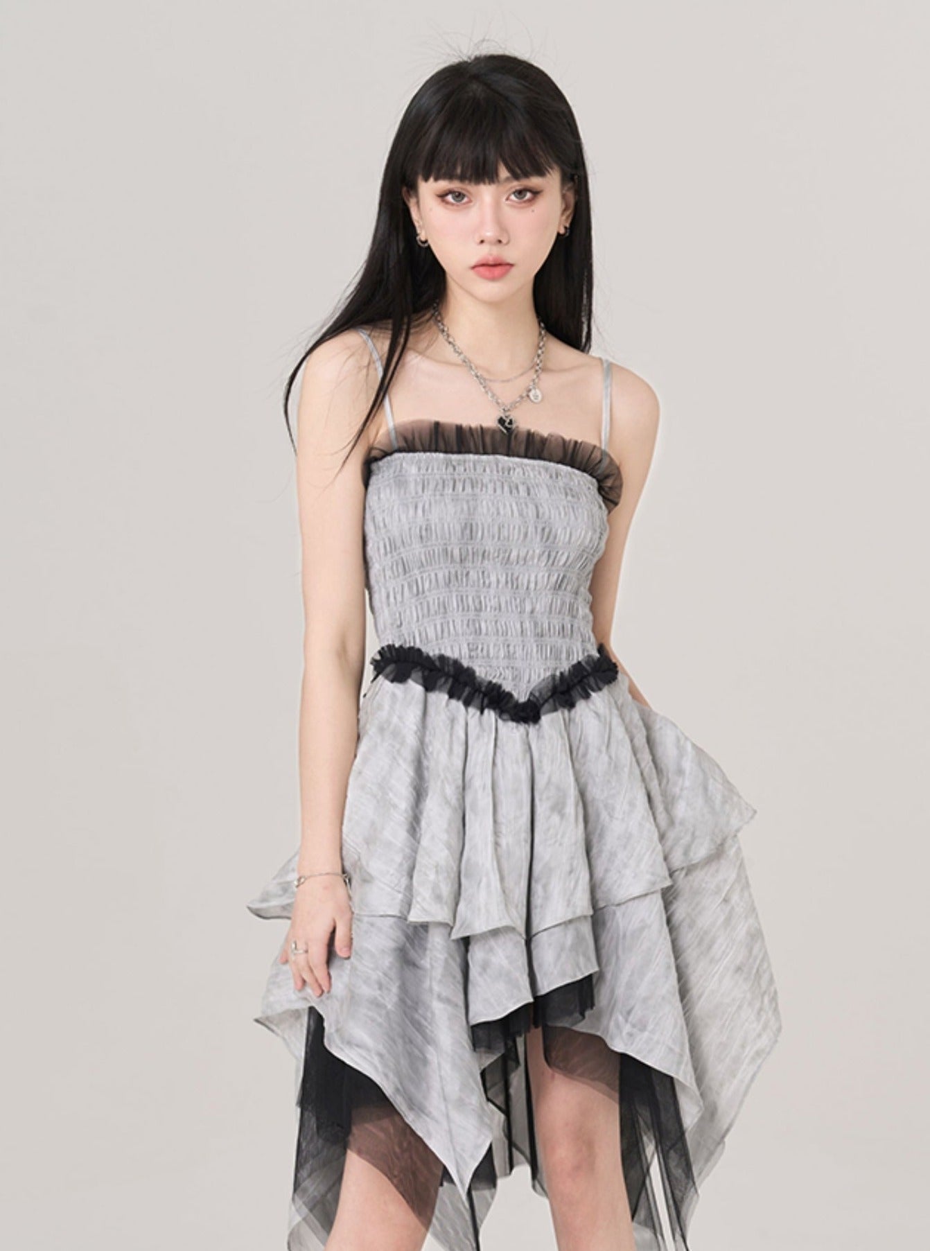 French Retro Suspender Dress