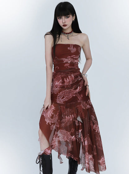 Irregular Red Adult Sundress