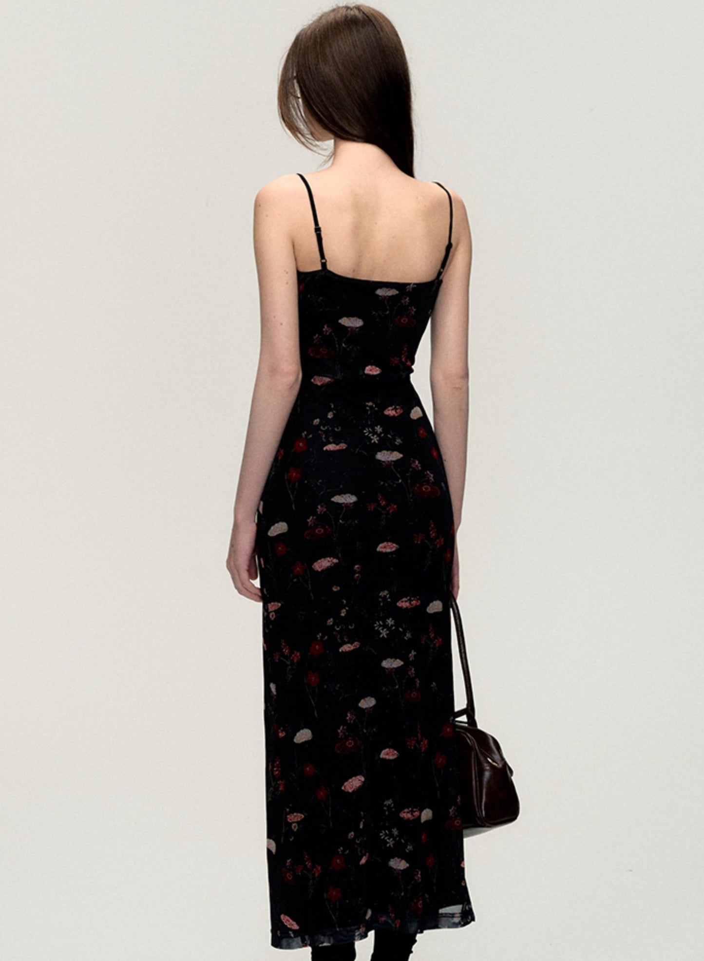 Black Print Midi Sundress