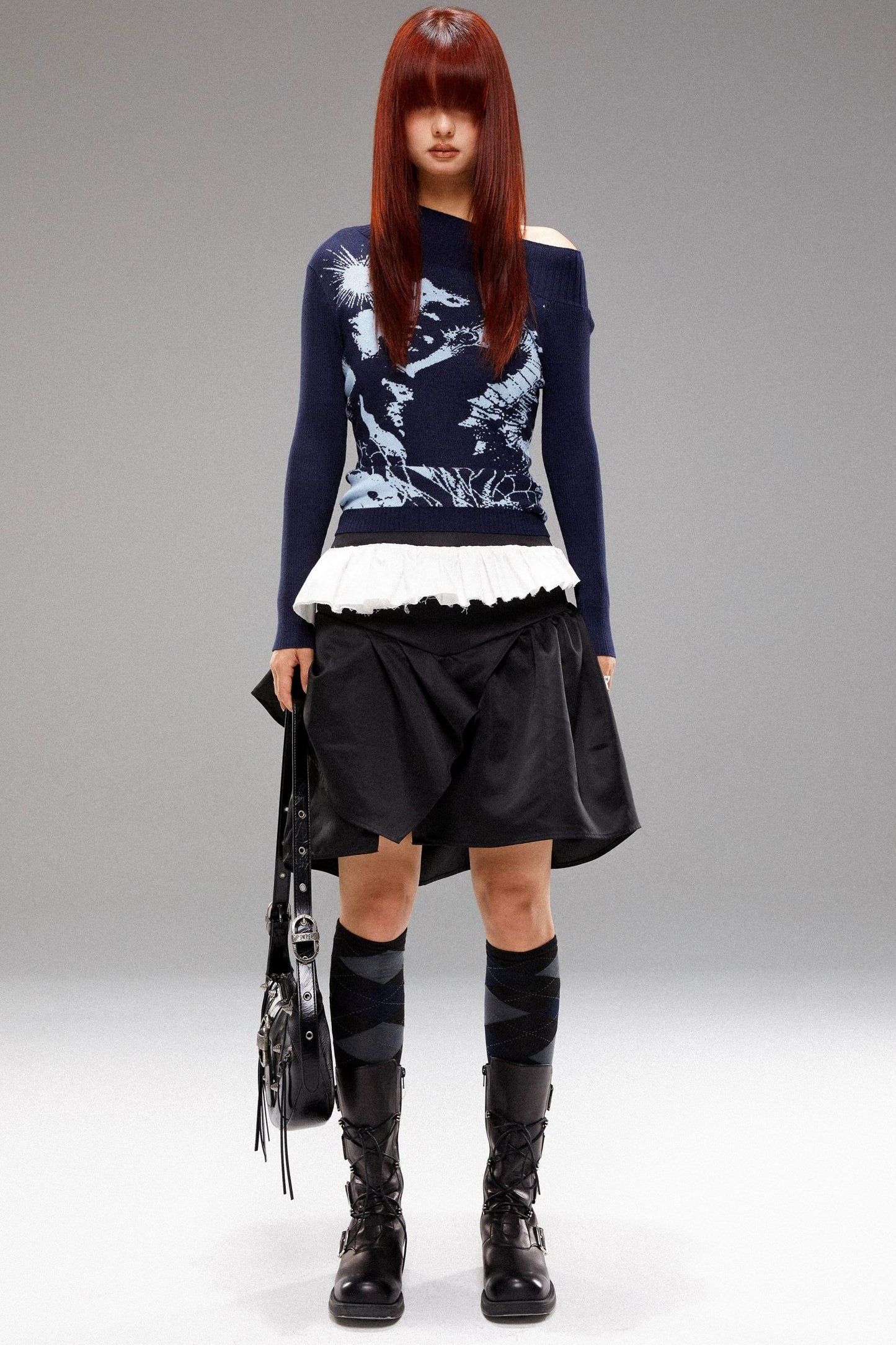 Seahorse Jacquard Knit Top