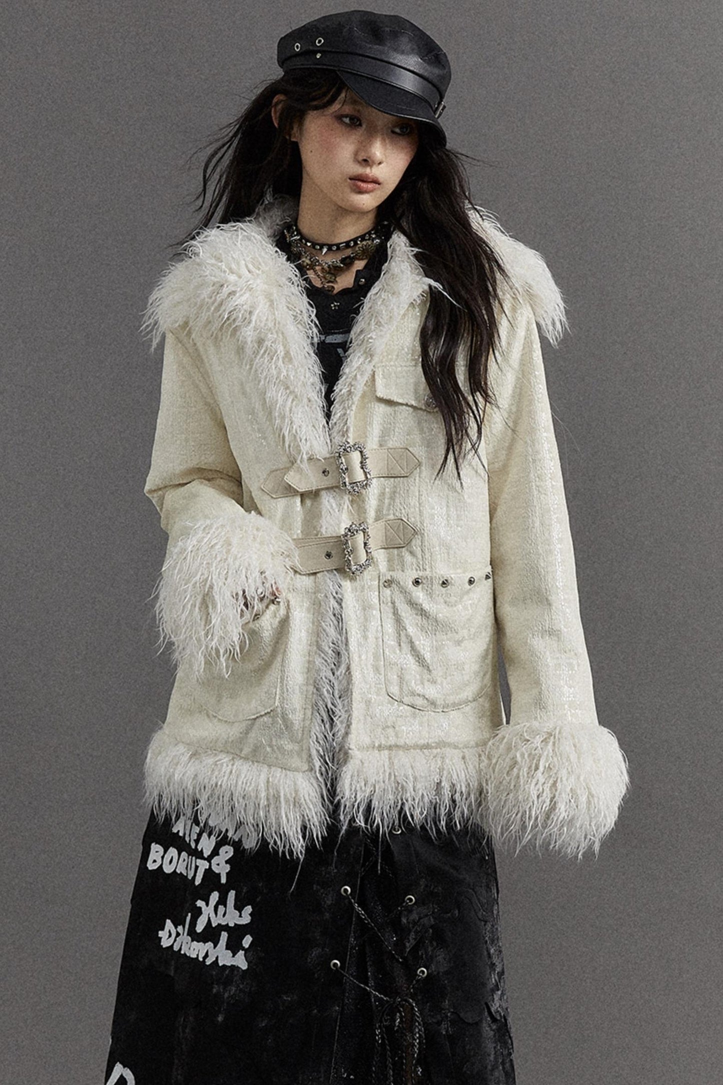 Baroque Panel Fur Jacket