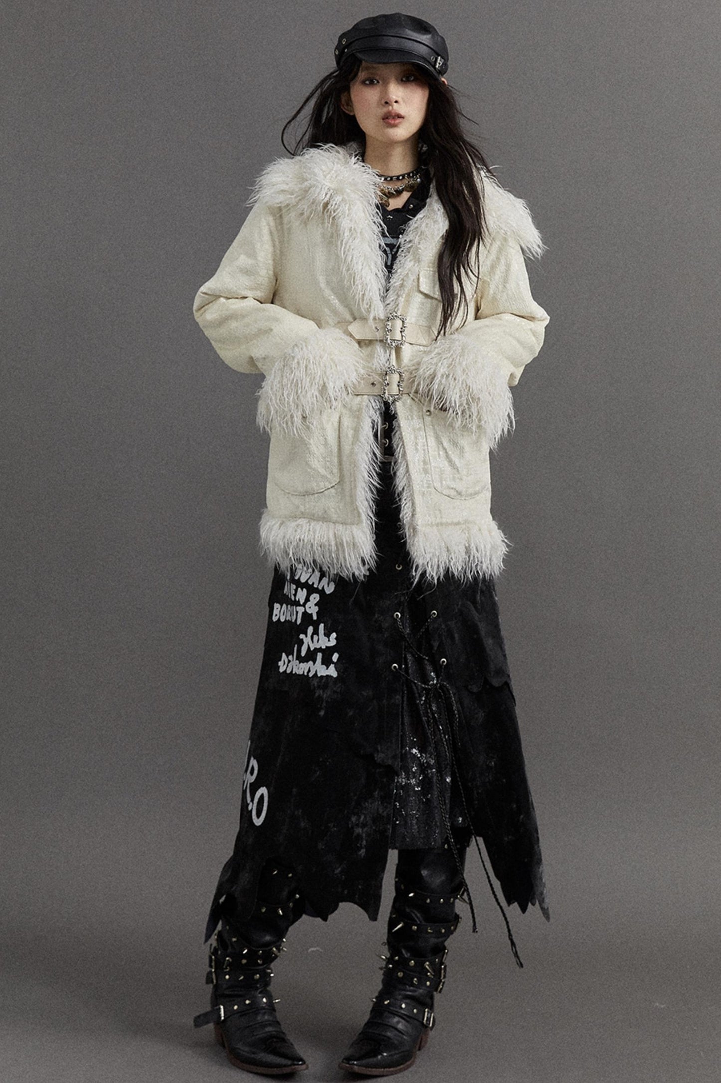 Baroque Panel Fur Jacket