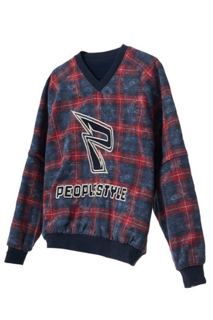 Retro Checked Loose Sweatshirt